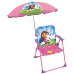 Mobilier de jardin Fun House Chaise pliante Gabby et la Maison Magique H.53 x L.38,5 x P.37,5 cm avec parasol 65 cm