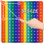 12x12 Multiplikations Push Bubble Fidget Toy för barn - Pedagogisk matematik Pop Toy