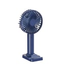 Handheld Electric USB Fans Mini Portable Outdoor Fan with Phone Stand Base Foldable Handle Desktop for Home Office Camping Fishing Travel (Blue)