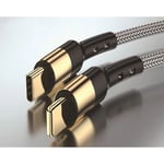 2-pack Extra Stark Laddningskabel iPhone GULD 2Meter