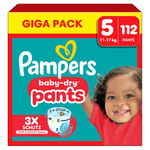 Pampers Baby-Dry Pants, storlek 5 Junior 11-17kg, Giga Pack (1 x 112 Pants)
