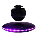 ADFHZB Magnetic Levitating Speaker floating orb speakers Bluetooth 4.0 LED Flash Wireless UFO with Touch Buttons 360 Degree Rotation,for Home Decor,Office Desk, Gift (Color : Black)