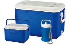 Coleman 3 Piece Blue Cooler Set 45.7 , 4.7 and 2 Litre Camping Outdoors Sports