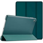 Coque pour Tablette iPad Air 5, Coque de Protection Robuste résistante aux Chocs, Coque pour iPad Air 5 résistante aux Chutes, Protection d'écran en Verre trempé 360°, Support léger, Vert foncé