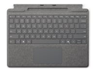 Microsoft Surface Pro Keyboard - Tangentbord - Med Pekdyna, Accelerometer, Förvarings- Och Laddningsfack För Surface Slim Pen 2 - Platina - För Surface Pro 10 For Business