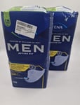 2 X Tena Men Level 2 Incontinence 20 Pads - Moderate Absorbency, 40 Total!