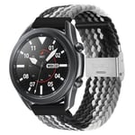 Flätat Elastiskt Armband Samsung Galaxy Watch 3 (45mm) - Svart/Vit