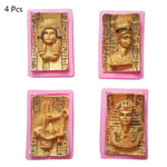 Famous India Characters Fondant Silicone Molds Soap Clay Sugar Craft Mould DIY Cake Decorating Tools Cookie Chocolate Bakeware Baking Mold 4 Pcs