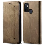 CHZHYU Case for Oppo A53/A53s,Oppo A32/A33 Phone Case,Flip Leather Wallet TPU Bumper Case Cover with Card Holder Kickstand for OPPO A53 2020/A53S/A33/A32 2020 (Khaki)