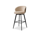 Camerota barstol sabino beige/valnöt