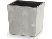 Prosperplast Urbi Square Low Beton Effect Kvadratisk Blomkruka Durs240le-422U, Färg Betong, Prosperplast, Mått 24X24x23,5 Cm