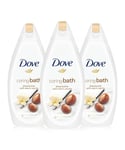 Dove Caring Bath Body Wash Purely Pampering Shea Butter with Vanilla, 3x450ml - Cream - One Size