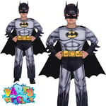 Kids Boys Batman Costume Superhero Book Day Week Child Fancy Dress Outfit