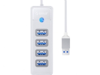 Orico USB-adapter Hub till 4x USB 3.0 Orico, 5 Gbps, 0,15m (vit)