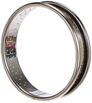 De Buyer - Cercle à tarte rond en inox perforé et bord roulé - 8 x 2 cm - Technologie AIR SYSTEM, Micro-Perforations pour Cuisson Rapide et Homogène, Résultat Croustillant et Savoureux