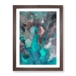 Exposure To The Elements Abstract Framed Print for Living Room Bedroom Home Office Décor, Wall Art Picture Ready to Hang, Walnut A2 Frame (64 x 46 cm)