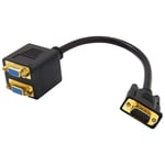Vga Splitter Cable 1 Computer To Dual 2 Monitor Adapter Male To Female Wire