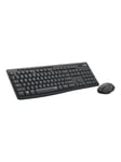 Logitech MK295 Silent - keyboard and mouse set - Russian - graphite - Tastatur & Mus set - Ryska - Svart