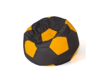 Sako taske pouffe Ball sort-gul XL 120 cm