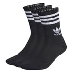 adidas Originals Strumpor Crew 3-pack - Svart/vit, storlek 34-36