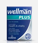 1 x Vitabiotics Wellman Plus Health & Vitality Supplements - Pack of 56