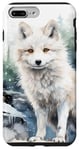 iPhone 7 Plus/8 Plus Watercolor artic white snow fox vintage portrait animal art Case