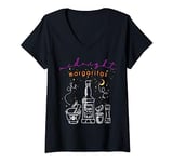 Womens Midnight Margaritas, Practical Magic, Halloween V-Neck T-Shirt