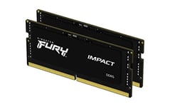 Kingston Fury Impact XMP 32GB 6400MT,s DDR5 CL38 SODIMM Mémoire d’Ordinateur Portable de Gamer Kit de 2 - KF564S38IBK2-32