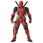 Marvel Deadpool Actionfigur, avtagbart och utbytbart ansikte, samlarobjekt modelldocka figur leksak skrivbordsdekorationer fans gåva