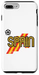 Coque pour iPhone 7 Plus/8 Plus Ballon de football Euro rétro Espagne