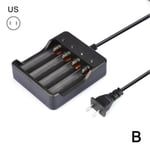 18650 Li Ion Batteries Charger 4 Slots Rechargeable Battery