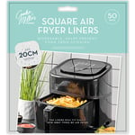 Air Fryer Sheets Square - 20cm 50 Pack Disposable Cooking Baking Ninja Easy