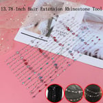 Girl Hair Braid Extension Rhinestone Glitter Jewelry Chain Strai Blue Rhinestones