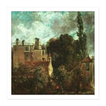 John Constable The Grove Or The Admirals House In Hampstead Square Framed Wall Art Print Picture 16X16 Inch
