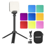 Neewer LED Video Light with Extendable Tripod Stand & Color Filters, Video Conference Lighting for Self Broadcasting/Live Streaming/Remote Working/Zoom Calls/Online Meeting/Photography/YouTube Video