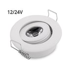 1W downlight vit - Hål: Ø4,2 cm, Mål: Ø5,2 cm, 2,2 cm hög, dimbar, 12V/24V - Dimbar : Dimbar, Kulör : Varm