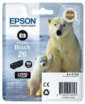 Genuine Epson No 26 Polar Bear Claria Premium Photo Black Ink Cartridge T261140