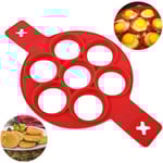 Galaxy Silikonpannkakssformar, non-stick form för pannkakor, pannor, non-stick 7 hål