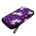caseroxx Smartphone Transport case Suitable for Samsung Smartphone, Galaxy (S20FE, S21, S10 Plus, etc.), with Dimensions up to 160x80x16mm in Unicorn Design - Purple, Transport case