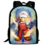 Kimi-Shop Super-Marios Fire Ball Custom School Bag Backpack For Teens Boys