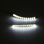 LED-vipper, lysende strips til dine øyevipper for fest eller maskerade, Hvit