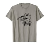 Teen Wolf Retro Vintage Werewolf Line Art Badge & Logo T-Shirt