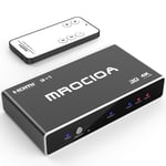 Hdmi Switch, mrocioa 3 Port input 1 out 4K Hdmi Switcher Box with Remote. Hdmi Splitter 4K Hub. Support PS4/ Xbox One/Fire TV/Apple TV/SKY BOX/STB/DVD/Laptop/Roku.