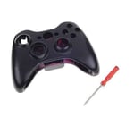 OSTENT Replacement Case Shell & Button Kit Compatible for Microsoft Xbox 360 Wireless Controller Color Black