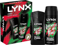 LYNX Africa Duo Body Spray Gift Set Body Wash & Deodorant, G.O.A.T of Fragrance