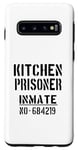 Coque pour Galaxy S10 Slogan humoristique « Kitchen Prisoner »