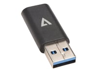 V7 - Usb-Adapter - Usb Typ A (Hane) Till 24 Pin Usb-C (Hona) - Usb 3.0 - Svart