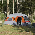 vidaXL Campingtält 9 personer grå och orange 441x288x217 cm 94300