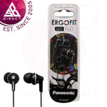 Panasonic RPHJE125 Ergofit Stereo In-Ear Earbud Earphones│Headphones│Black
