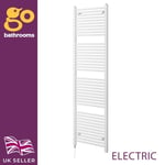 Electric White Bathroom Towel Radiator Newark Heated Ladder Rail | 1800x500mm